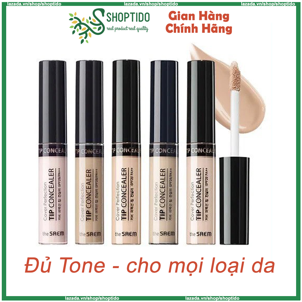 Kem Che Khuyết Điểm The Saem Cover Perfection Tip Concealer (6.5g)