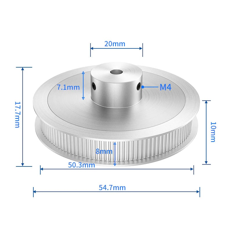 Puly Dây đai GT2 16 răng 20 răng 40 răng 48 răng 60 răng 80 răng (Bánh răng Pulley Puli Buly Buli Bá