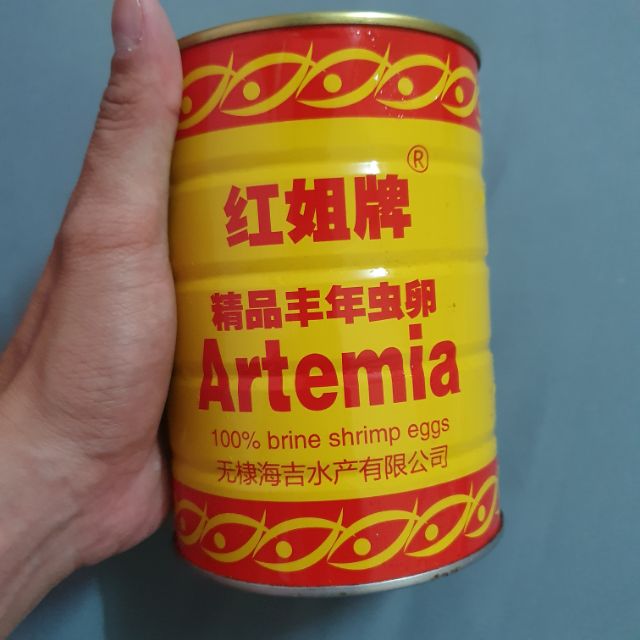 Artemia Vàng Hàng Nội Địa Tỉ Lệ Ấp Nở Cao Vỏ Nổi - Lon 425gr - GuppyXanh