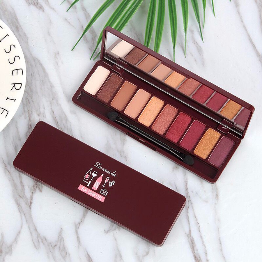 Bảng Phấn Mắt 10 Màu Lameila Play Color Eyes (Có Nhũ)