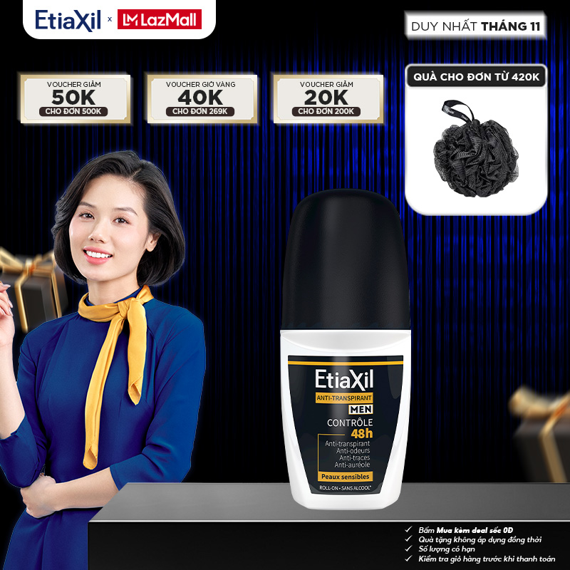 Lăn khử mùi Etiaxil men 50ml
