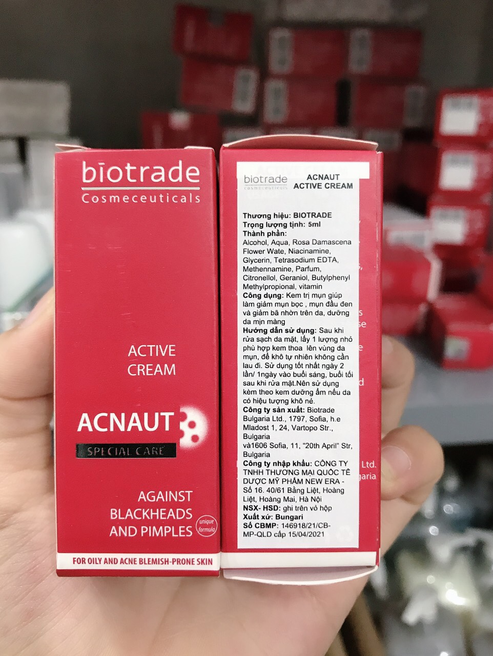 Dung dịch giảm mụn Biotrade Acne Out Active Lotion 10ml Cream 5ml