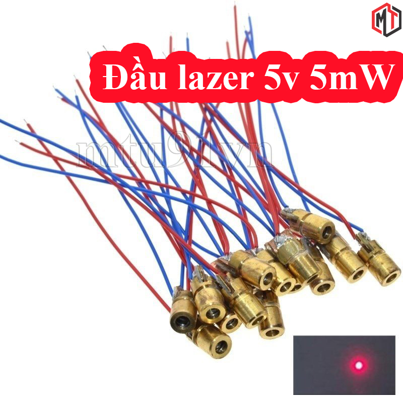 (2 Cái ) - Đầu phát tia laze 5mW - Module diode Laser sáng đỏ hội tụ 5V - 650nm