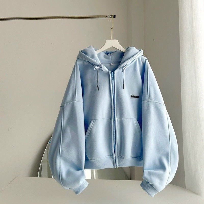 Áo Khoác Hoodie Form Boxy Dessuu Logo Tag Nhiều Màu Nam Nữ Tay Phồng Chống Nắng Cực Tốt - TP83