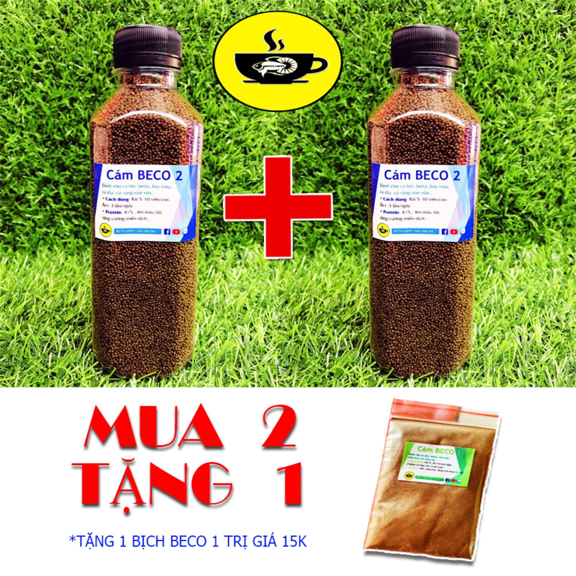 COMBO 2 Chai Cám BECO 2 - Tặng 1 bịch BECO 1 - Thức ăn Cá Cảnh