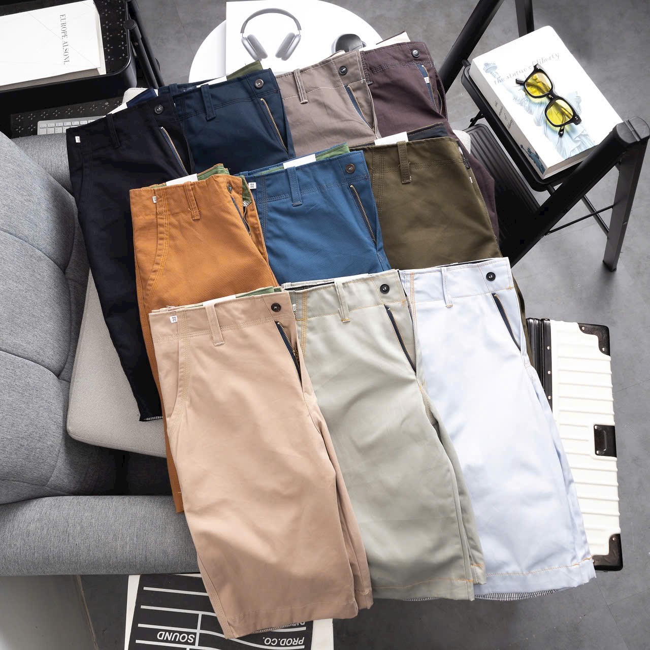 Quần Short Kaki Nam Chất Vải Kaki Mềm Màu Ngẫu Nhiên Co Giãn Nhẹ phù hợp mọi lứa tuổi Quần Ngố Ngắn 
