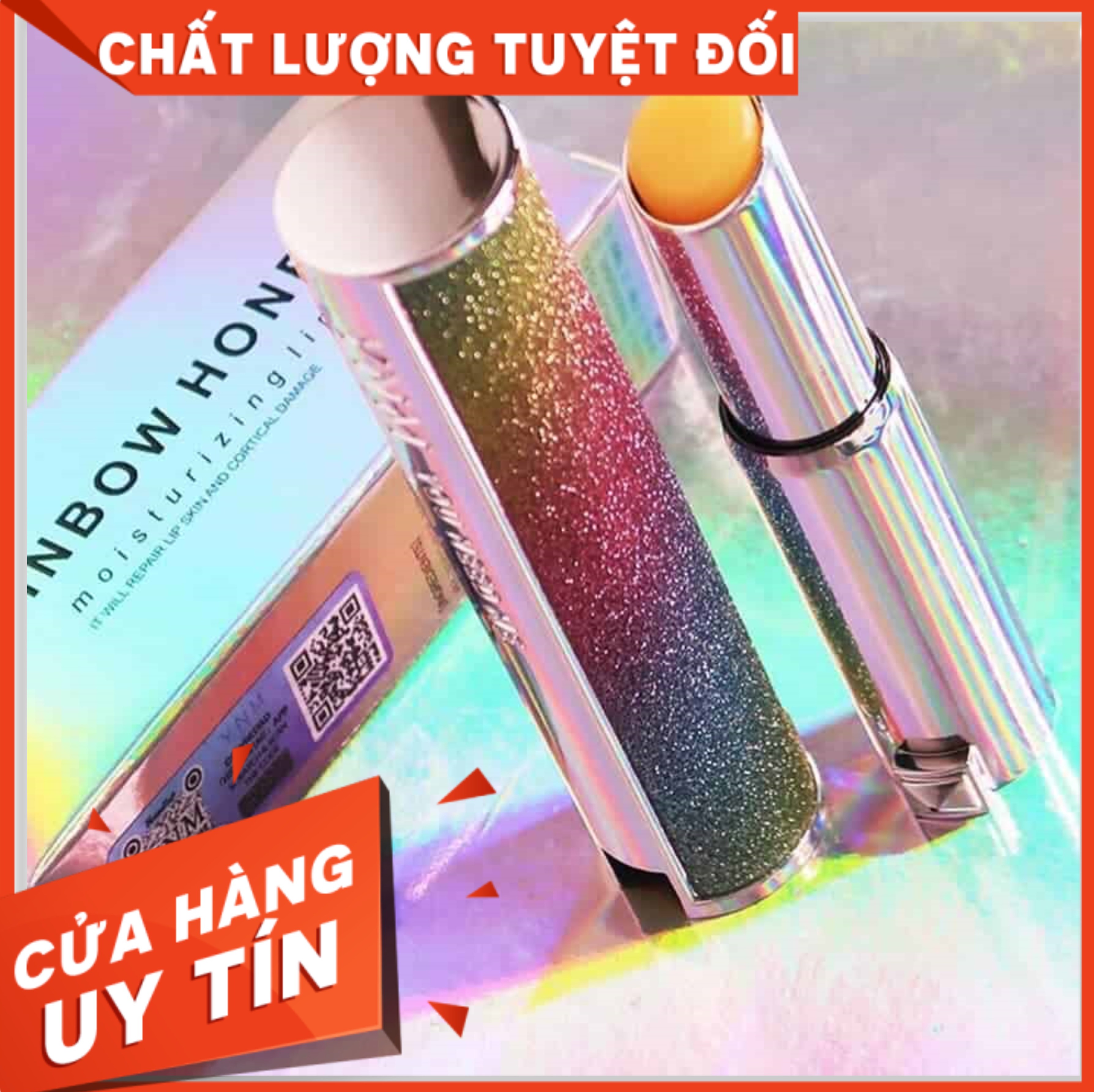 [SON ĐẸP] Son dưỡng đổi màu YNM Rainbow Honey Lip Balm sản phẩm tốt chất lượng cao cam kết như hình an toàn cho người sử dụng huyển màu son tuỳ nhiệt độ và thời tiết hay độ ph môi.