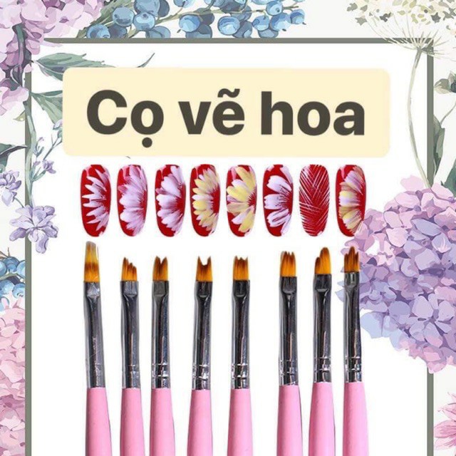 Cọ Vẽ Hoa Cúc 8 Cây - Sinailmi