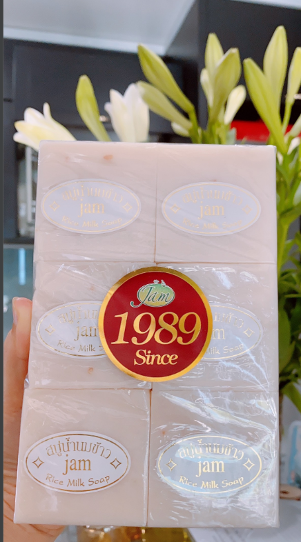 Xà Phòng Cám Gạo – Xà Phòng Trắng Da Thái Lan Jam Rice Milk Soap