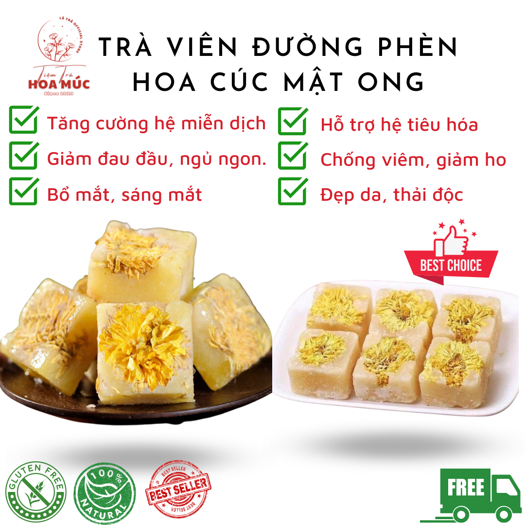 ✅[Thượng hạng] Trà viên hoa cúc đường phèn mật ong Thượng hạng FREESHIP dưỡng nhan sáng mắt LÀ TRÀ T