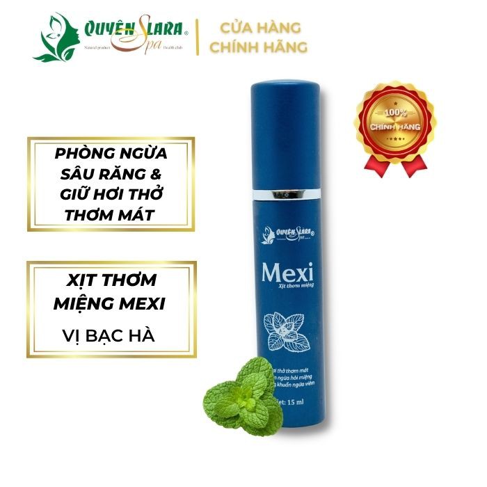 [Free Ship]Xịt Thơm Miệng Cao Cấp Mexi ️Quyên Lara Vệ Sinh Khử Mùi Hôi Miệng Tức Thì 15Ml[Tặng 1 Lọ Sữa Rửa Mặt Quyên Lara Khi Mua Từ 3 Sản Phẩm]