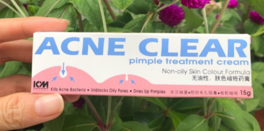 [Hcm][Freeship 20K Cho Đơn Từ 69K[Kem Bôi Mụn Acne Clear Pimple Treatment Cream 15G (Singapore)