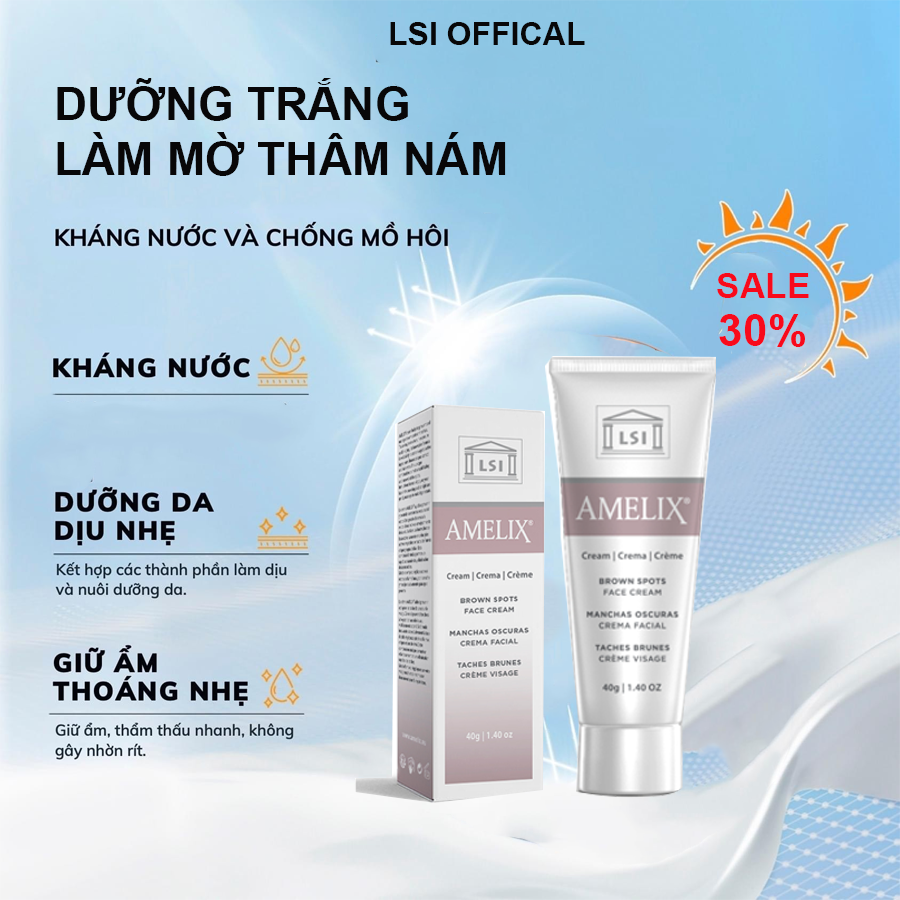 Kem AMELIX  Dưỡng Trắng  Làm Mở Thâm Nám Tàn Nhang Face cream 40g