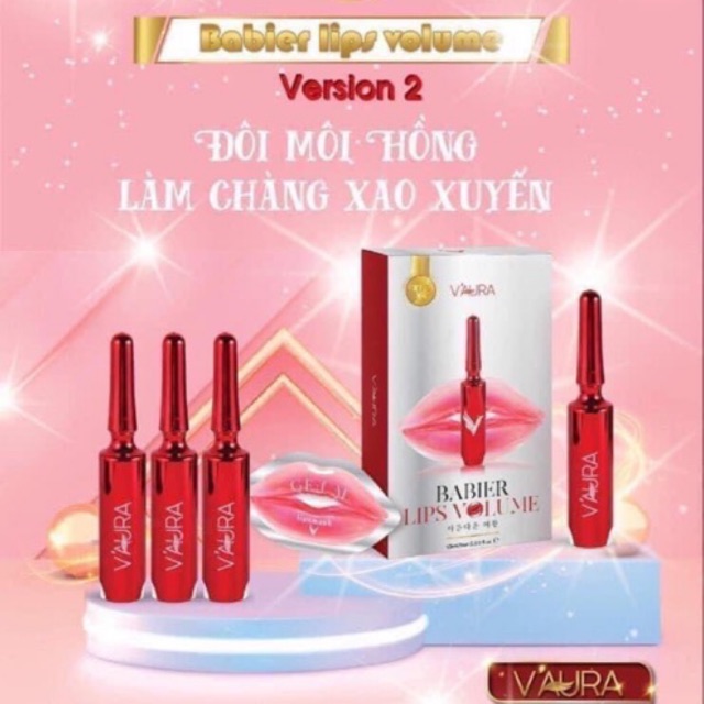 Tinh Chất Cấy Môi Vaura Babier Lips Volume Mờ Thâm Làm Hồng Môi Sau 7 Ngày Serum Cấy Môi Xuất Xứ Hàn Quốc