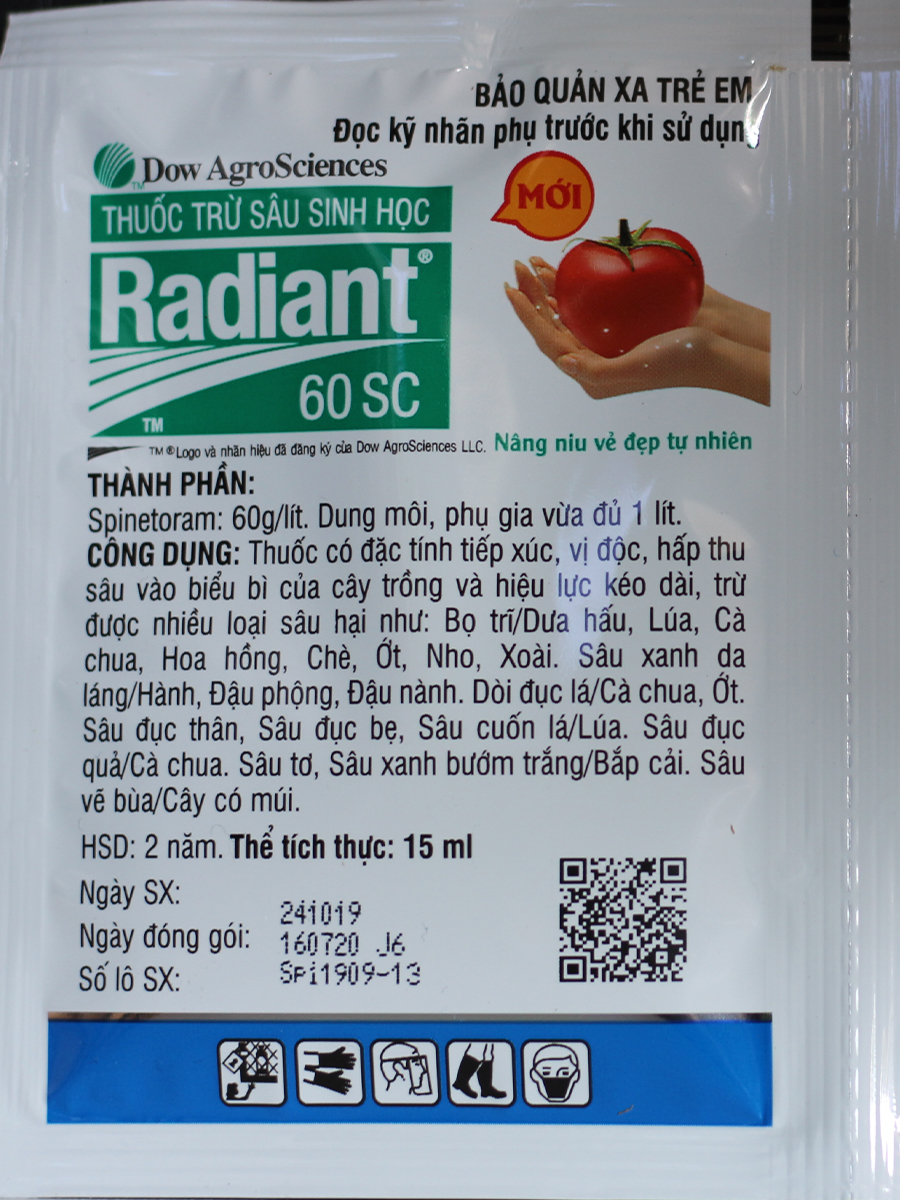 Radiant 60SC - trừ sâurầy rệp bọ trĩ bảo vệ Hoa Hồng và Cây Cảnh