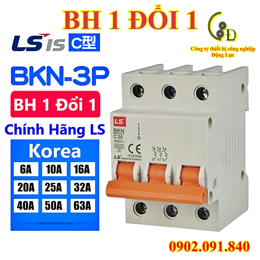 Aptomat 3 pha LS attomat LS MCB BKN 3P 16A 20A 25A 40A 32A cầu dao tự động áp tô mát