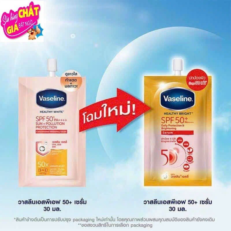 Hàng Chính Hãng - Serum chống nắng cơ thể dưỡng da sáng khoẻ Vaseline SPF50 + 30ML