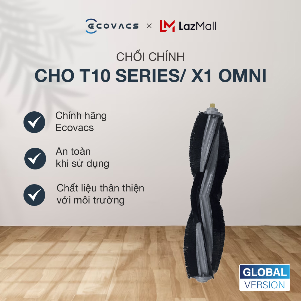 Chổi chính Robot hút bụi Ecovacs T10 series (T10 T10 Plus T10 Turbo T10 Omni) - Chổi chính X1 Omni