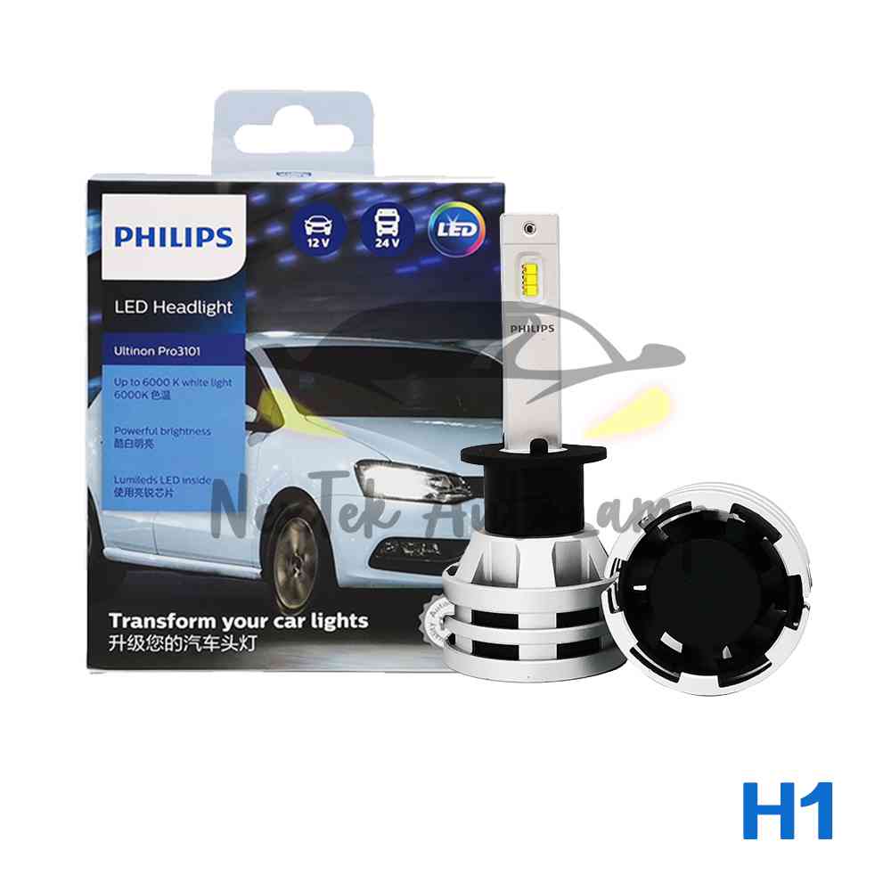 Philips Ultinon Pro3101 LED Xe Đèn Pha H1 H3 H4 H7 H8 H11 H16 H11 HB3 HB4 HIR2 12V 24V 6000K Độ Sáng Mạnh Mẽ(1 bóng đèn)