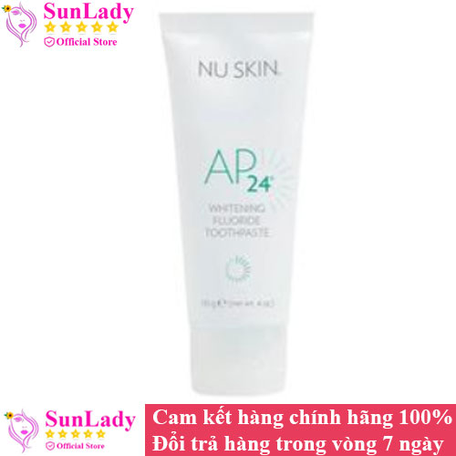 Kem Đánh Răng Làm Trắng Sáng Răng Nhập Khẩu Mỹ Ap24 Nu Skin Whitening Flouride Toothpaste (Ab24 Nuskin) Chính Hãng - Kem Đánh Răng Trị Ố Vàng Răng Khử Mùi Hôi Miệng Ap24 Nuskin