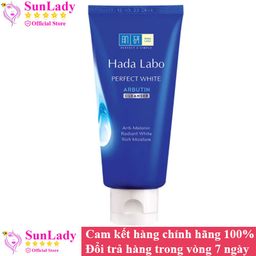 Sữa Rửa Mặt Dưỡng Trắng Cho Mọi Loại Da - 80g Hada Labo Perfect White Cleanser