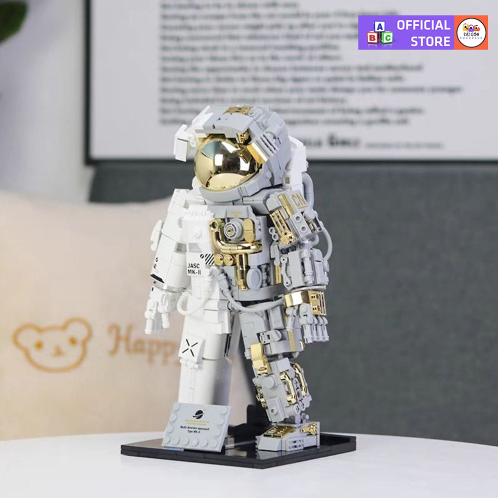 Đồ Chơi Lắp Ráp Kiểu LEGO Mô Hình Tàu Vũ Trụ Phi Hành Gia Mạ Vàng Dawn Astronaut JAKI 9116 Với 800+ Mảnh Ghép Chi Tiết