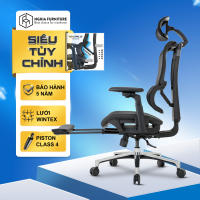 Ghế Công Thái Học NghiaFurniture Lumbar - Bảo hành 5 năm - Ghế xoay văn phòng làm việc hỗ trợ lưng mạnh mẽ với nhiều tính năng khủng