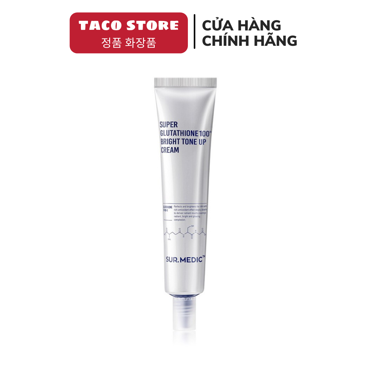 Kem Trắng Da Sur Medic Super Glutathione 100TM Bright Tone Up Cream