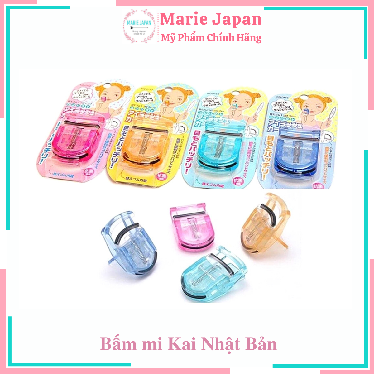 [Hcm]Bấm Mi Kai Beauty Care Compact Curler Nhật Bản