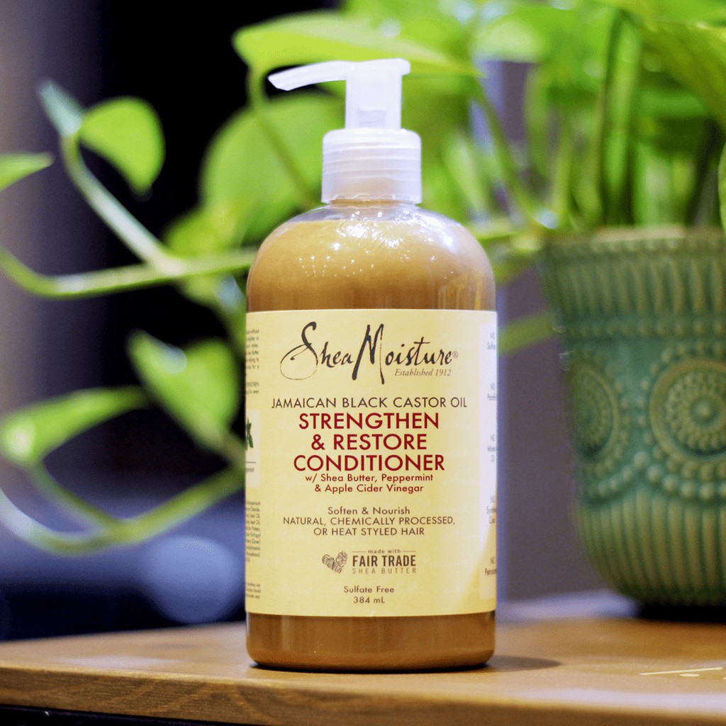 Dầu Xả Shea Moisture Jamaican Black Castor Oil :Bộ Xả Gội Phục Hồi Tóc Hư Tổn Cho Mái Tóc Mềm Mượt Bồng Bềnh