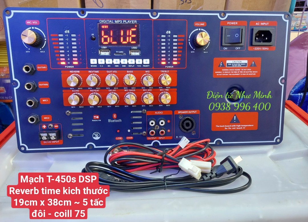 Mạch Loa kéo công suất lớn T-450S chất lượng - DÙNG CHO LOA BASS ĐÔI Coill 75 - đơn Coill 100