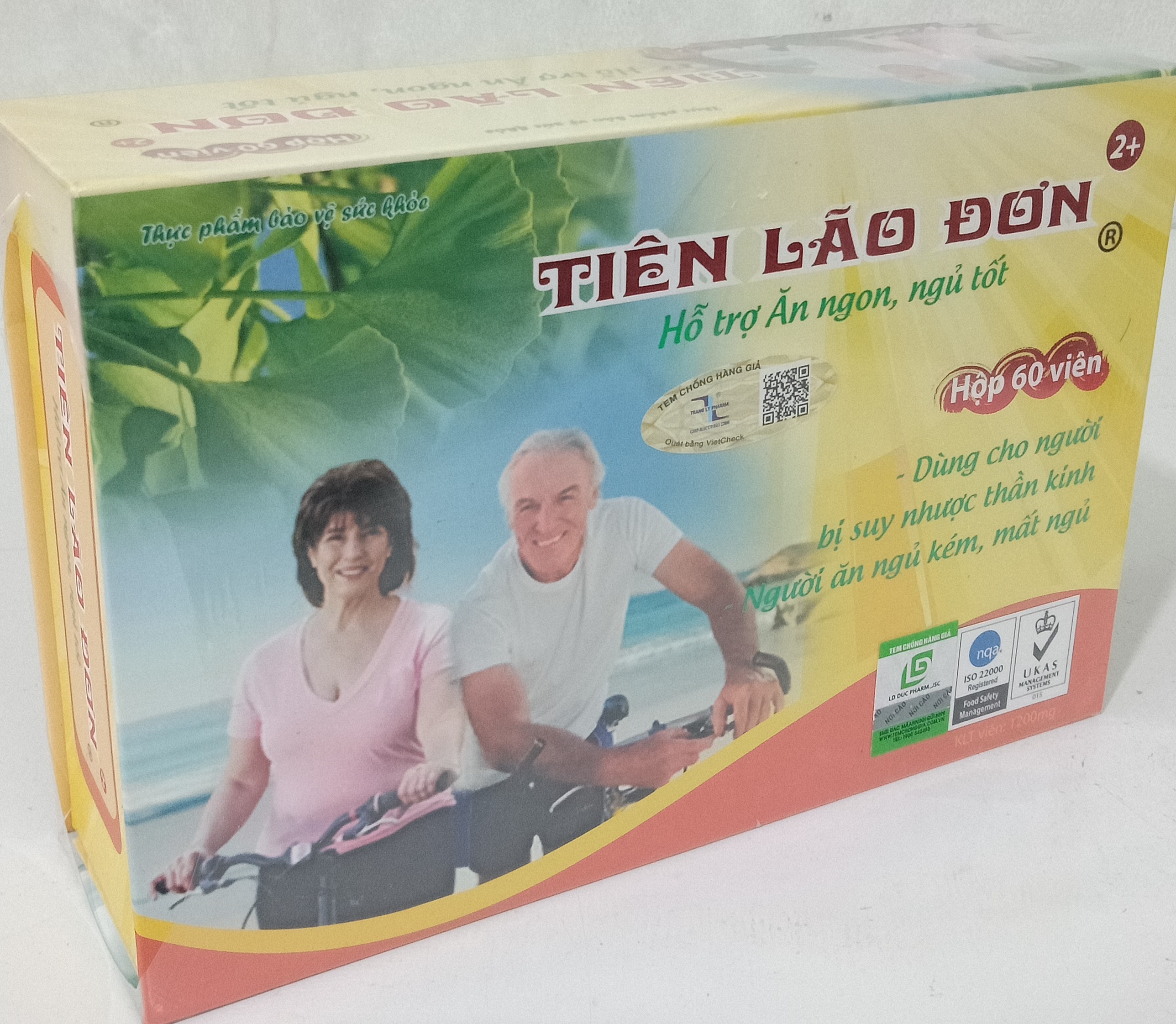 Thực Phẩm Bảo Vệ Sức Khỏe Tiên Lão Đơn Hỗ Trợ Ăn Ngon Ngủ Tốt Dùng Cho Người Bị Suy Nhược Thần Kinh Kém Ăn Mất Ngủ ( Hộp 60 Viên)