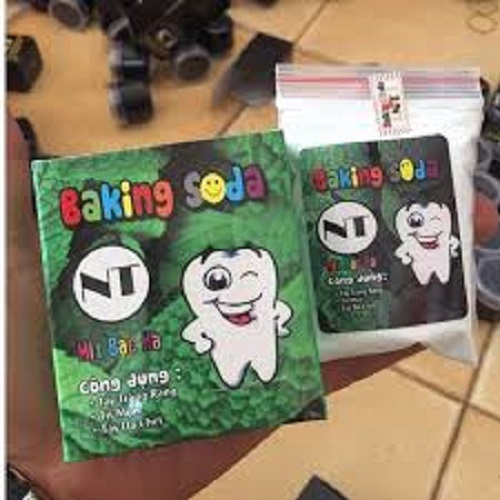 BỘ 2 Gói Bột Làm Trắng Răng Baking soda Mix Bạc Hà 50g x 2 gói