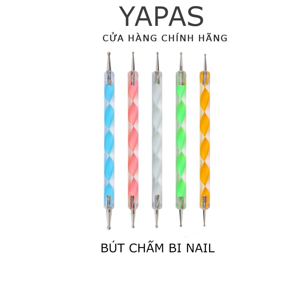 Bút chấm bi nail vẽ móng bộ 5 bút đầu to nhỏ khác nhau chuyên dụng vẽ nail