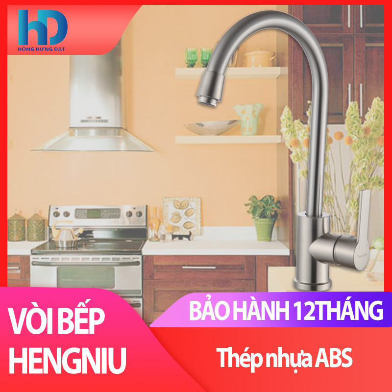 HN9301 Vòi chậu rửa 1 đường nước cao cấp Vòi rửa bát nóng lạnh inox 304 gắn chậu Vòi chậu rửa Inox 304