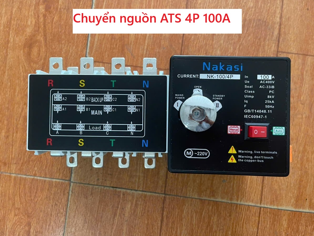 Chuyển nguồn tự động ATS 4P 125A, 4P 160A, 4P 250A - Chuyển nguồn điện 3 pha tải lớn