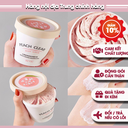 Tẩy Da Chết Đào Heyxi Trung Giúp Da Sáng Mịn