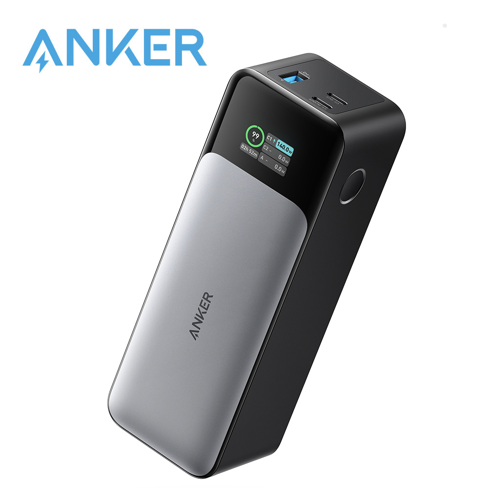 Anker 737 Power Bank (PowerCore 24K) 24000mAh 3-Port Portable Charger with 140W Output Smart Digital