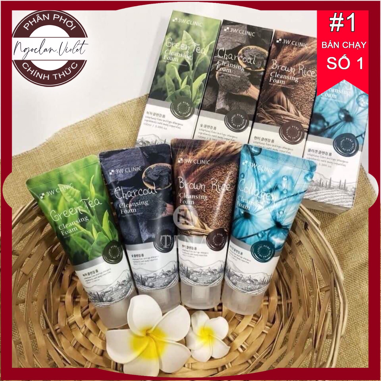 Sữa Rửa Mặt 3W Clinic Green Tea Cleansing Foam 100Ml - Hàn Quốc Chính Hang Được Chiết Xuất Chủ Yếu Từ Trà Xanh Nên Có Thể Chống Oxy Hóa Làm Sạch Da Và Diệt Khuẩn Hiệu Quả