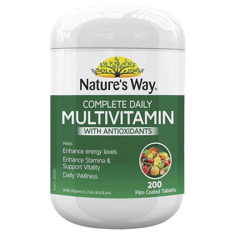 Viên uống Vitamin tổng hợp Natures Way Complete Daily Multivitamin 200 viên