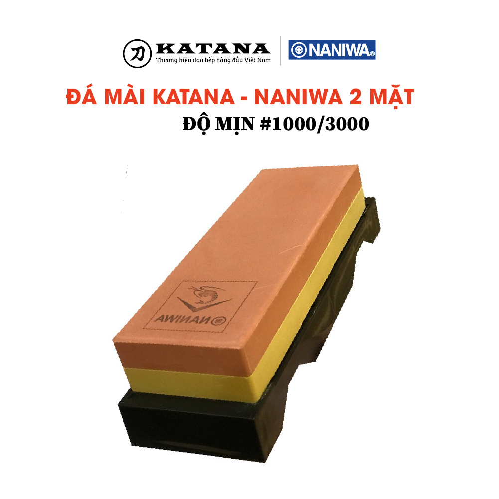 Đá mài dao cao cấp Nhật Bản Naniwa thương hiệu KATANA 2 mặt độ mịn #1000 #3000