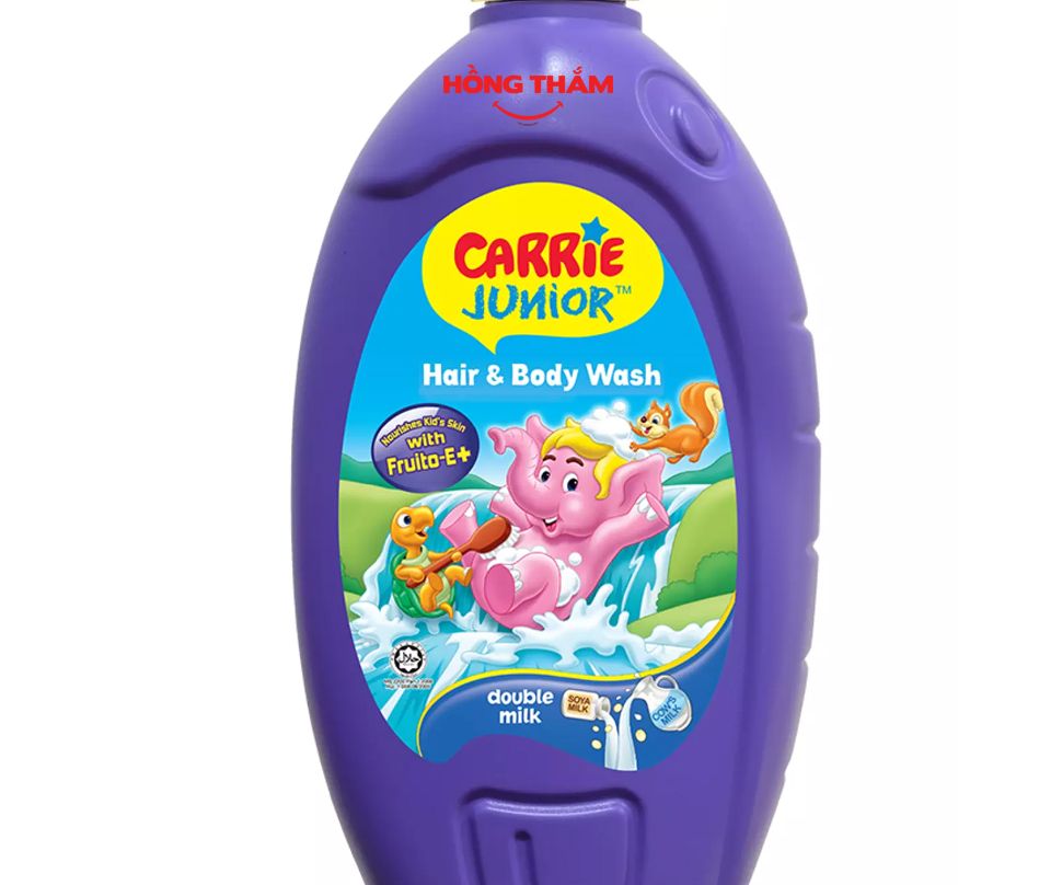 Tắm gội toàn thân cho bé Carrie Junior Tinh chất sữa( hương trái cây) 280ml (hongthamshopcom)