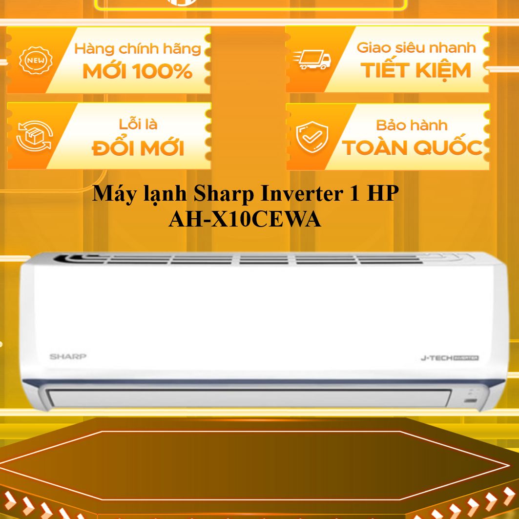 Máy lạnh Sharp Inverter 1 HP AH-X10CEWA - J-Tech Inverter, Làm lạnh hiệu quả cho diện tích 15m²