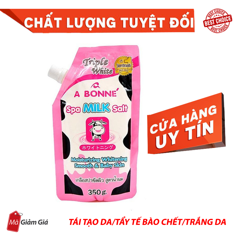 Muối tắm sữa bò tẩy tế bào chết A Bonne Spa Milk Salt Thái Lan 350gr