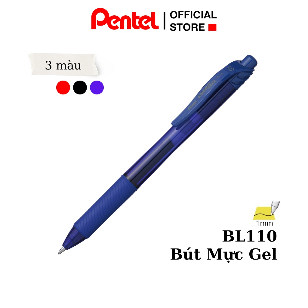 Bút Bi Nước Nhật Bản Pentel Bl110 | Trơn Mượt Siêu Nhanh Khô | Bút Bi Nước Nhiều Màu | Bút Bi Gel Pentel Energel