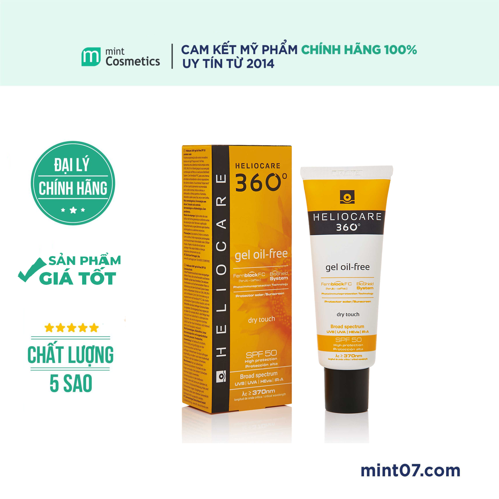 Kem Chống Nắng Heliocare 360 Gel Oil - Free 40Ml