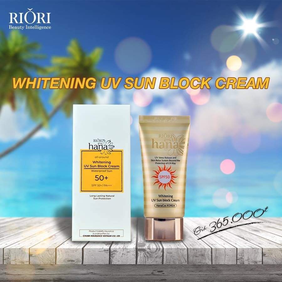 Kem chống nắng cao cấp Riori - Whitening UV Sun Block Cream 50g