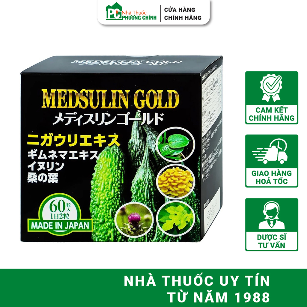 Viên Uống Tiểu Đường Medsulin Gold JpanWell - Hỗ Trợ Ổn Định Đường Huyết (Hộp 60 Viên)