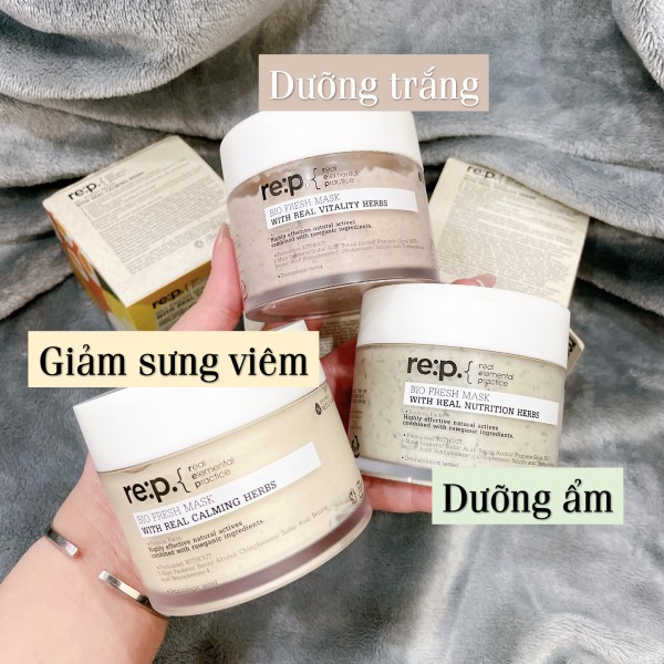 Mặt nạ đất sét cao cấp Re:p Bio Fresh Mask With Real Herbs