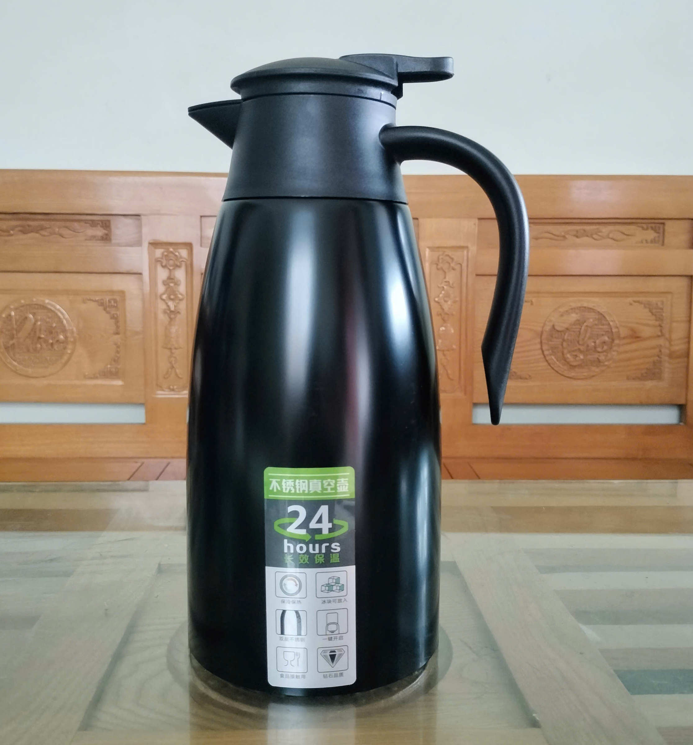 Bình ủ inox 304 dung tích 2 lít giữ nhiệt 24h bình giữ nhiệt cỡ lớn phích giữ nhiệt ấm pha trà 2 lít